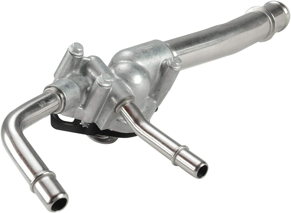 A-Premium Engine Coolant Thermostat Housing W/Water Inlet & Gasket - DOHC 4,6Cyl 3.6 2.5L - Compatible with Chevy, GMC, Buick, Saturn Vehicles - 2007-2017 - Traverse, Acadia, Enclave, Outlook