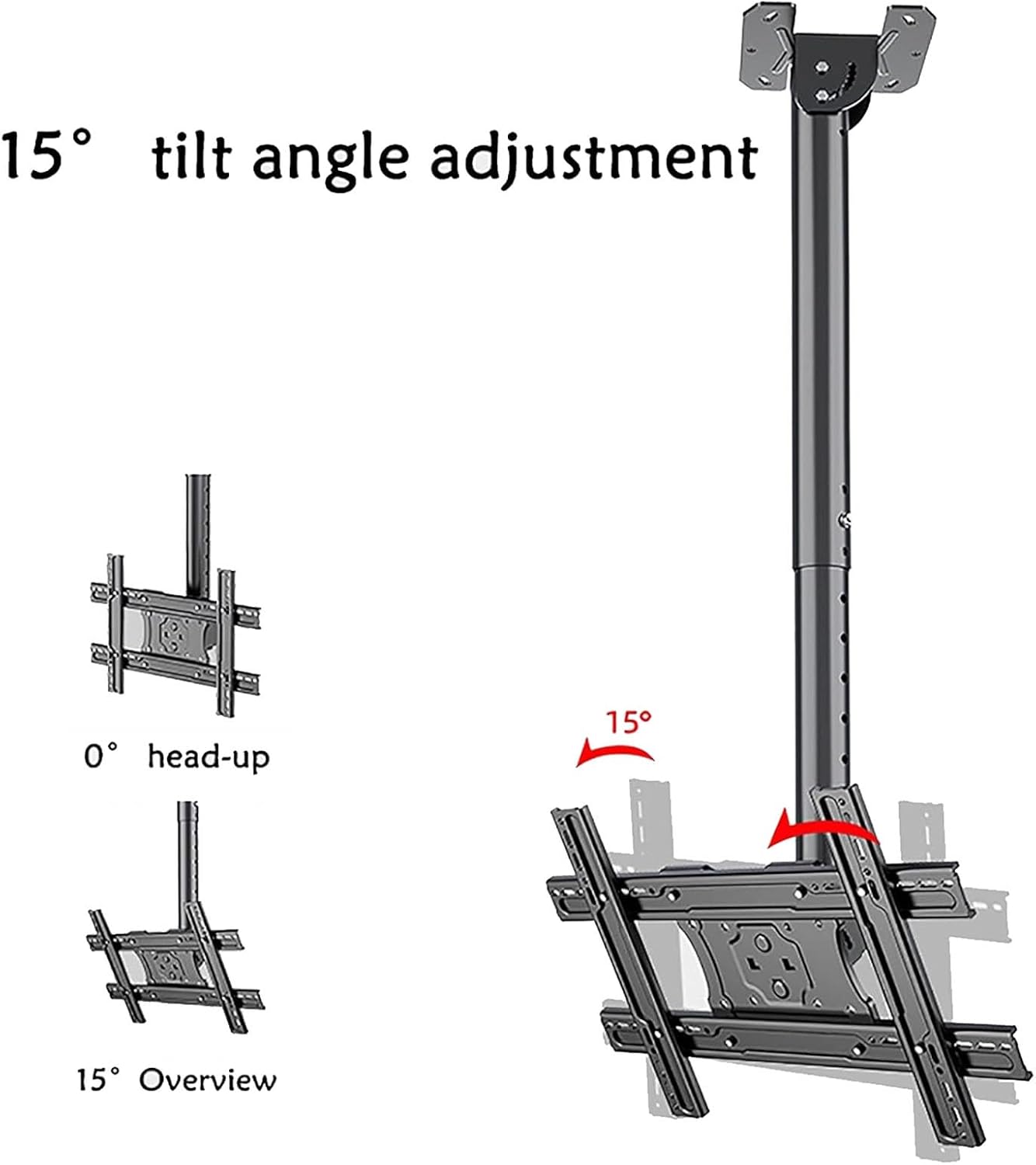 Ceiling TV Mount Wall Mount for TVs Swiveling Ceiling TV Bracket with 45° Tilt Compatible with 32 75 Inch TVs Heavy Duty Adjustable Space Saving Design