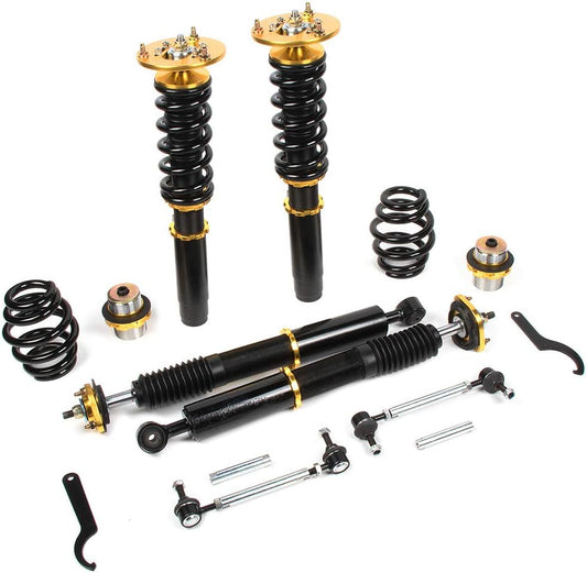 Coilover Struts Spring Shocks Adjustable Height Coilovers Suspension Struts Coil Spring Shocks and Struts Full Set Kits ECCPP Fit for 2001-2005 BMW 320i /2000 BMW 323Ci /1998-2000 BMW 323i
