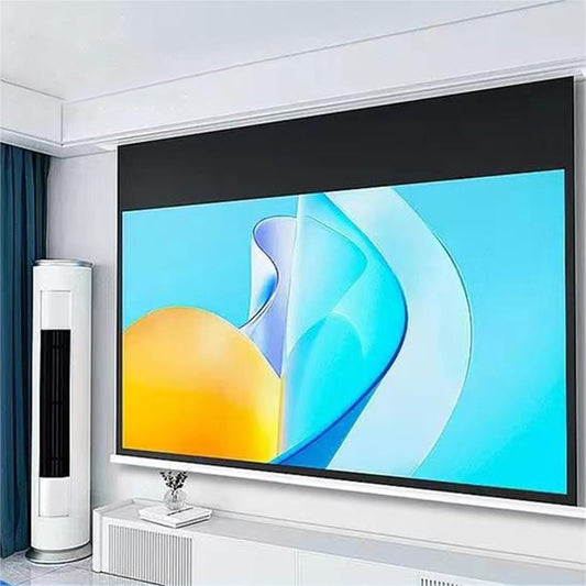 100" Motorized Projector Screen, Electric Diagonal Automatic Projection with Remote Control, 16:9 Wall/Ceiling Mount Movies Screen for Office Video Game (72in)