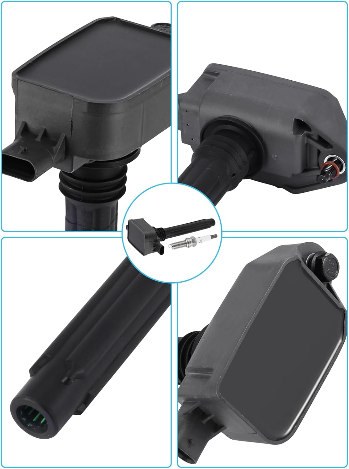 UF807 Ignition Coil 93175 Spark Plug For Chrysler Pacifica Voyager 2017-2021,For Dodge Durango 2016-2020,For Jeep Grand Cherokee Wrangler 2016-2020,For Ram 1500 2019-2020 Engine 3.6L,6 Pcs
