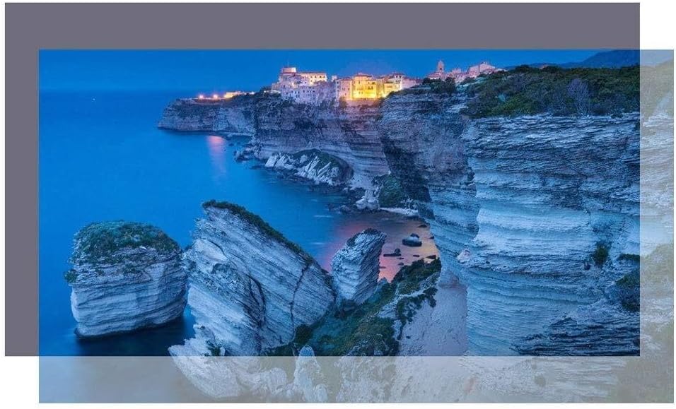 100 Inch Portable Projector Screen, High Brightness Reflective Cloth Anti-Light Grey Screen for Home Theater, Travel, 16:9