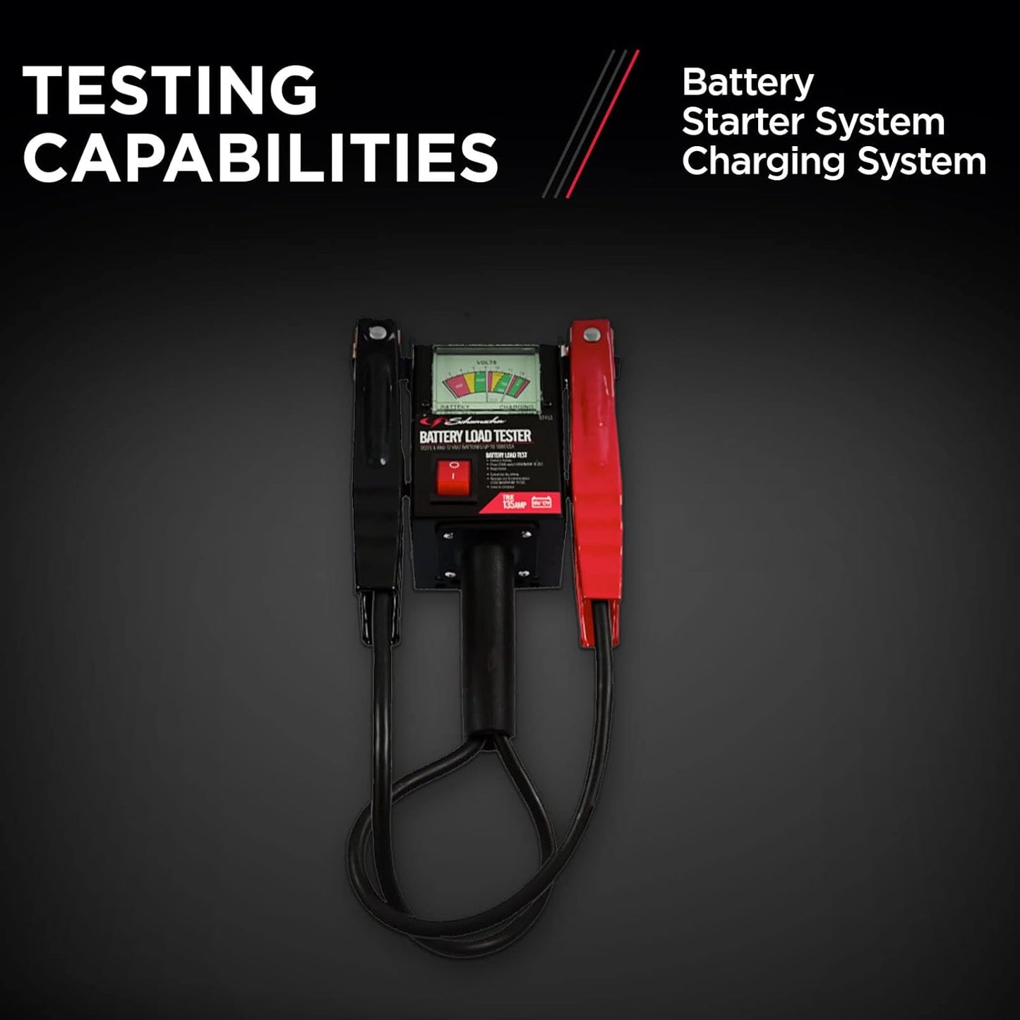 Schumacher Electric Battery, Charging, and Starting System Tester, BT453, 135 Amps, for Use with Motorcycle, ATV, Boat, Car, SUV, Truck, RV, and Classic Car Batteries