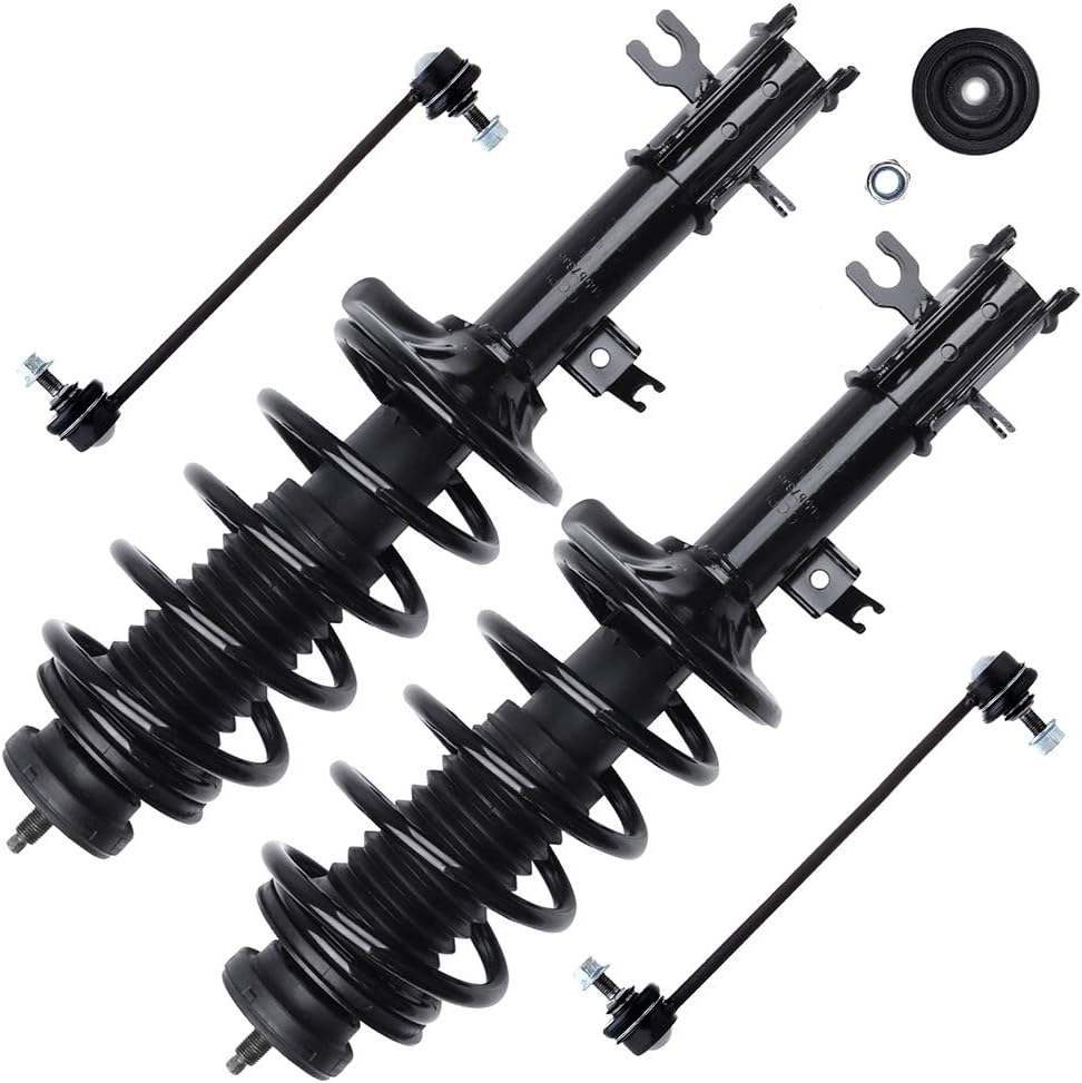 SCITOO Struts suspension kit For Chevrolet Aveo 2004-2011,For Chevrolet Aveo5 2006-2011,For Pontiac G3 2009 Front Strut Spring Assembly Stabilizer Bar Link Kit 4Pcs,172295 172296 K80502