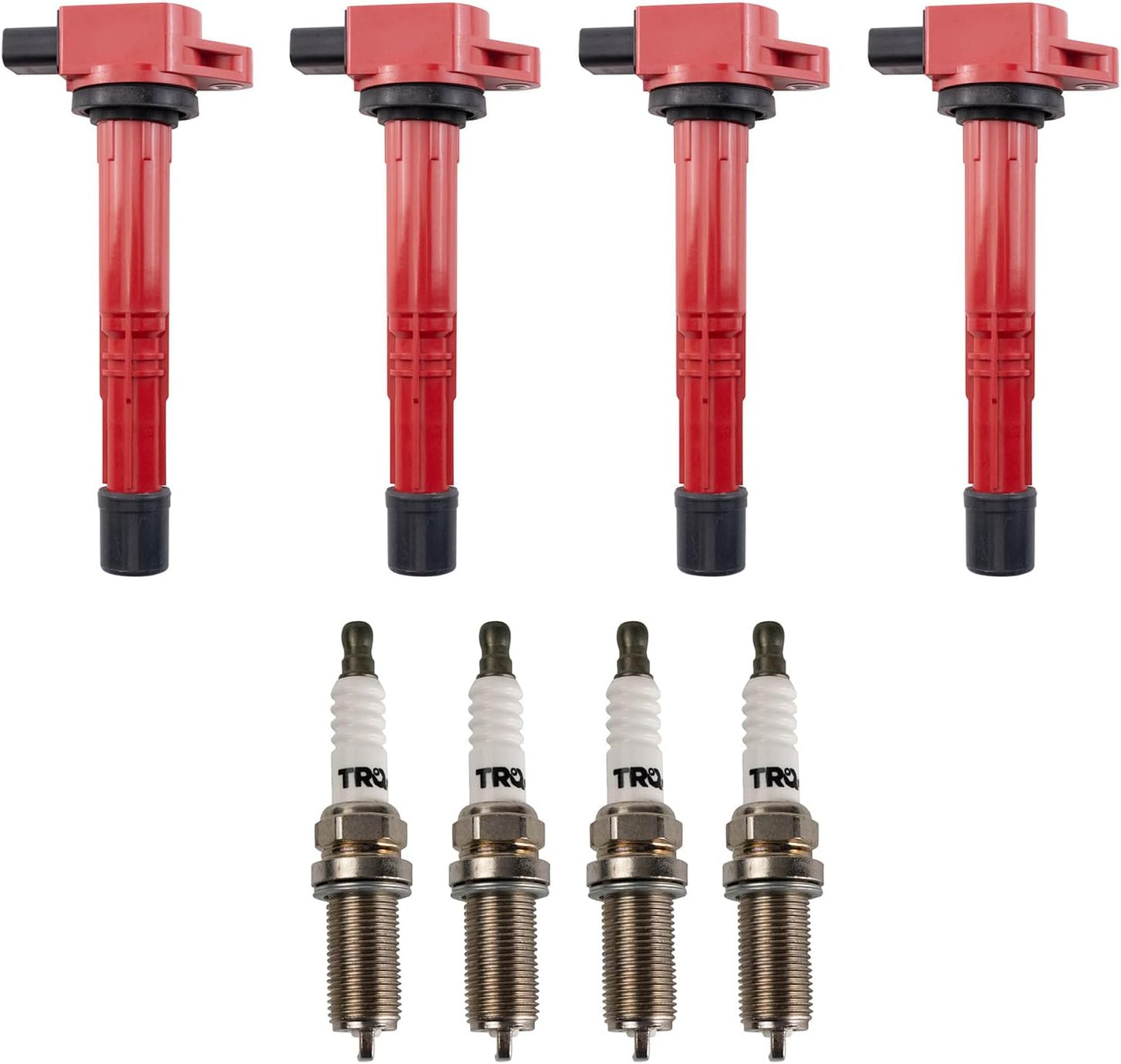 TRQ Ignition Kit Ignition Coil Spark Plugs Compatible with 92-01 Ford 91-97 Lincoln Mercury