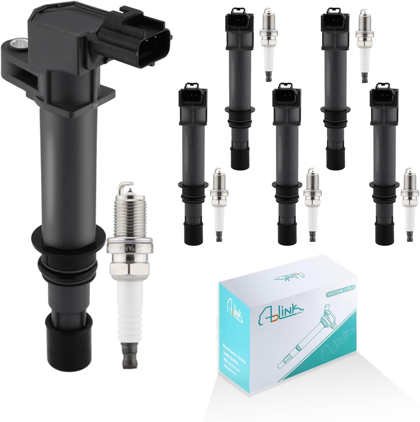 UF270 Set of 8 Ignition Coil Pack 3.7L 3.9L 4.7L For Jeep Commander Grand Cherokee Liberty,for Dodge Ram 1500 Dakota Durango Nitro,Chrysler Aspen,Mitsubishi Raider V6 V8 UF297 UF399