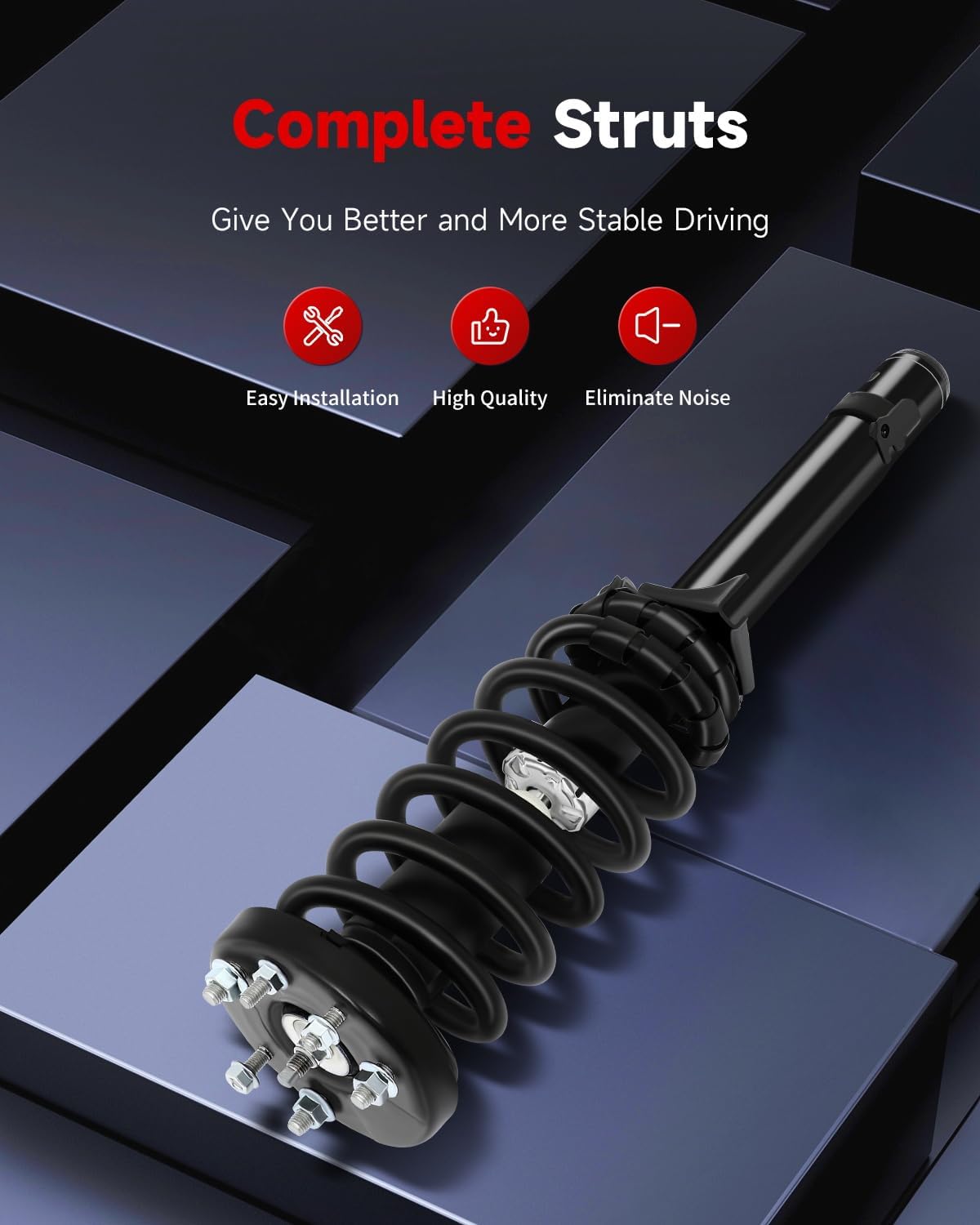 cciyu Struts Spring Assembly Struts Complete for 2008-2012 for Honda for Accord Struts Shocks for 172562R 172562L Front Struts FWD