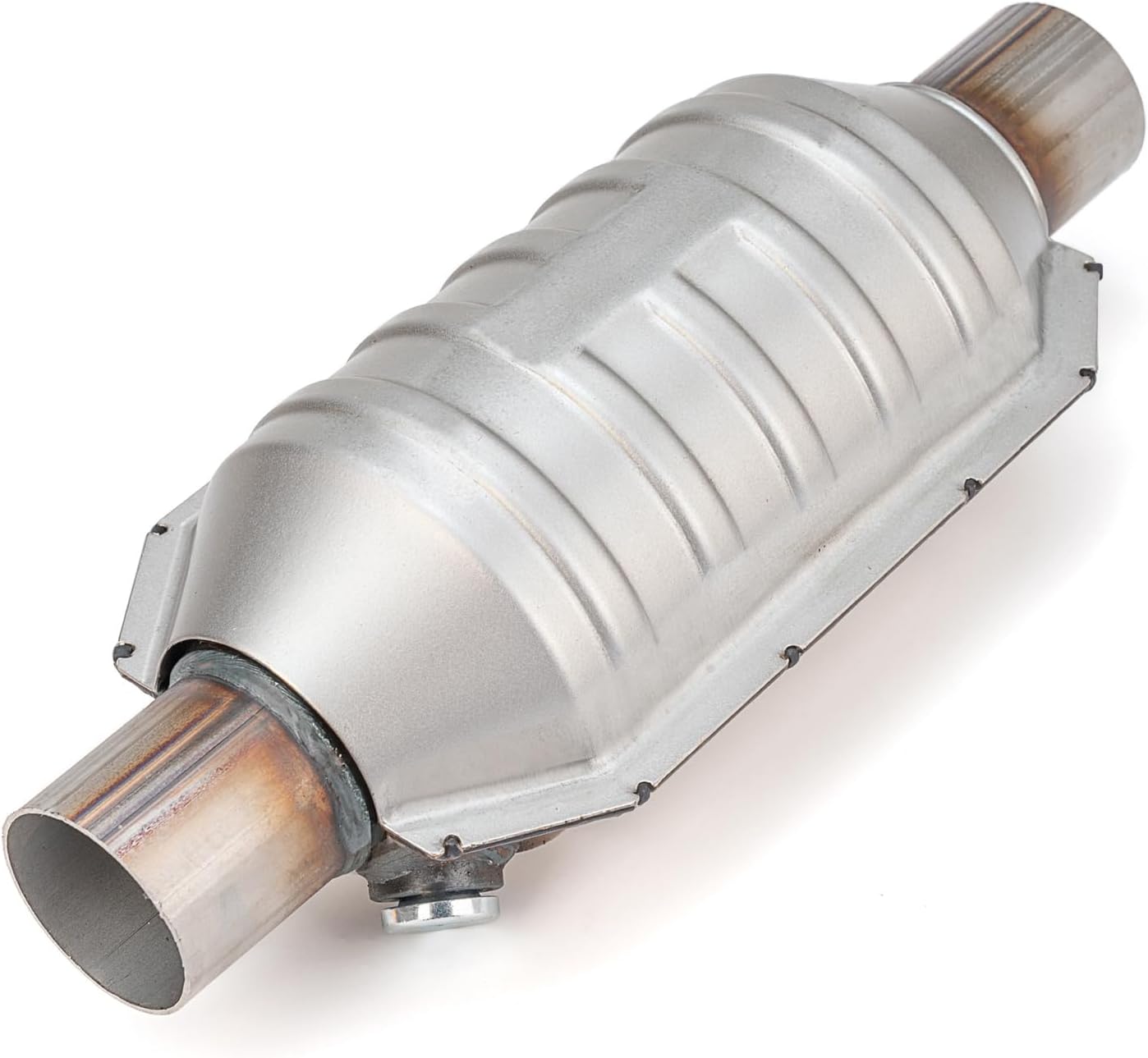 2.5 Inch Inlet/Outlet Universal High Flow Front Catalytic Converter Direct-Fit with O2 Port(EPA Compliant)