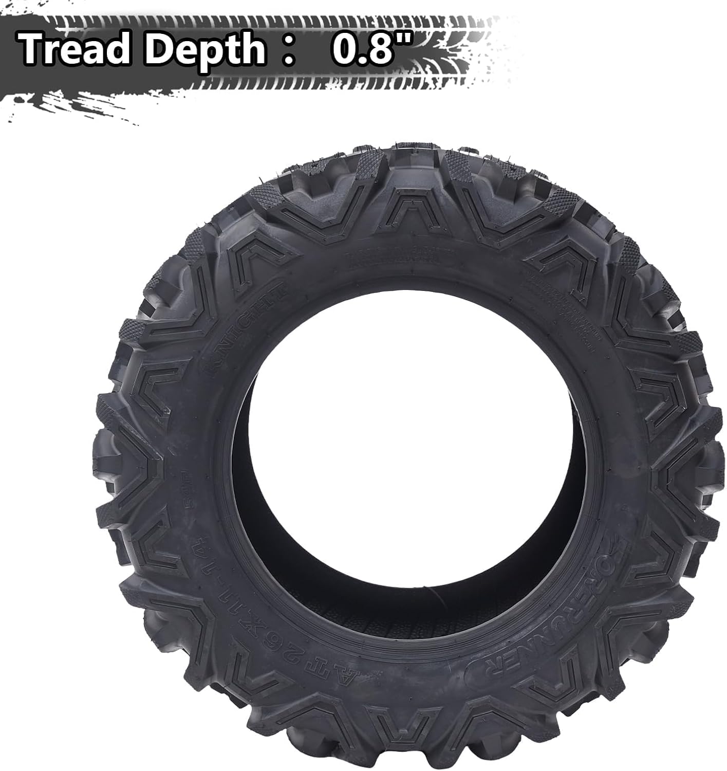 2 Pack ATV UTV AT Mud & Trail Tires,26x9-14 6PR Professional Terrain Off-Road Tires