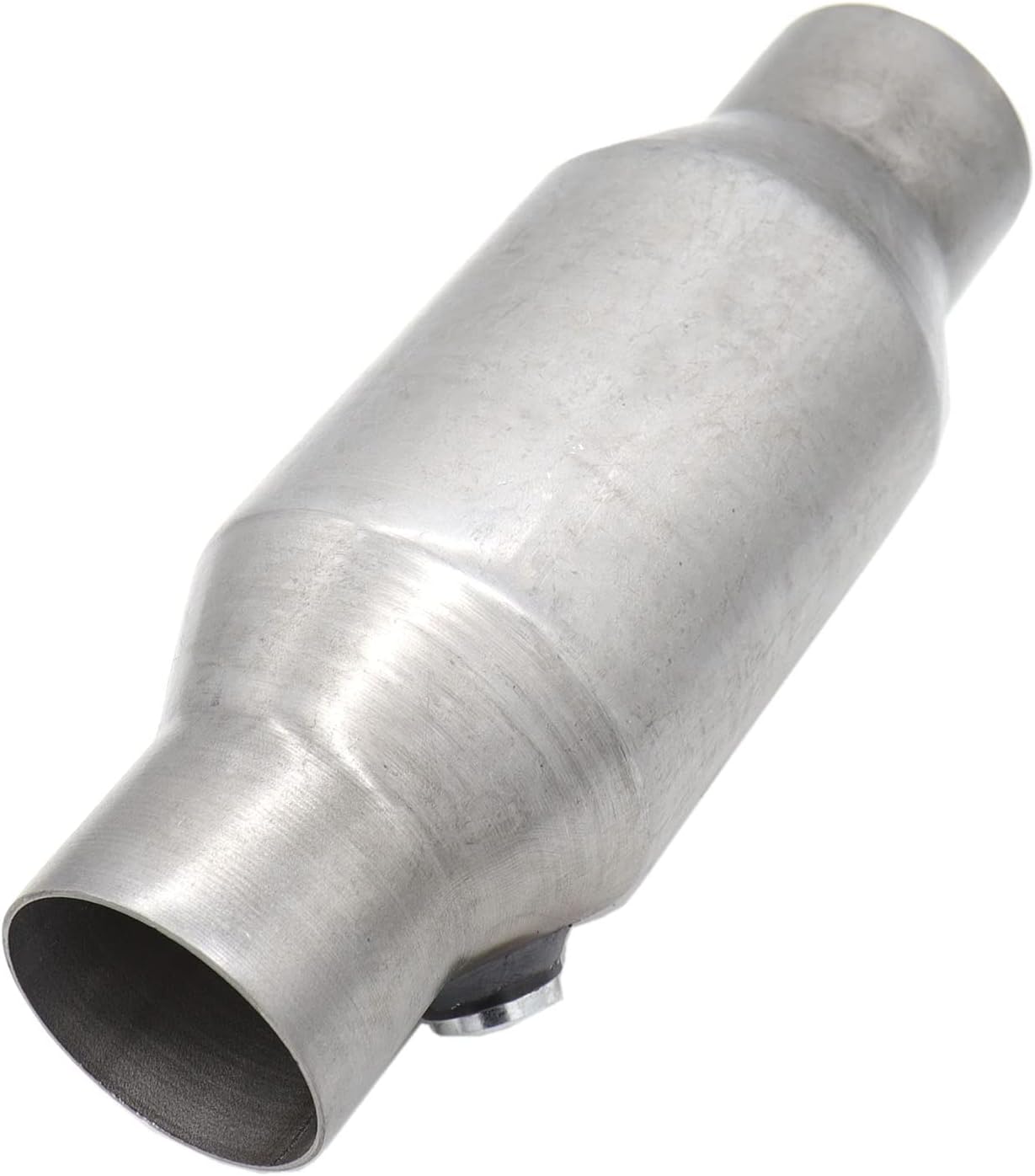 2.5 Inch Inlet Outlet Catalytic Converter Universal High Flow Front Catalytic Converter Direct Replacement with O2 Port (EPA Compliant), Stainless Steel, 2 Pcs