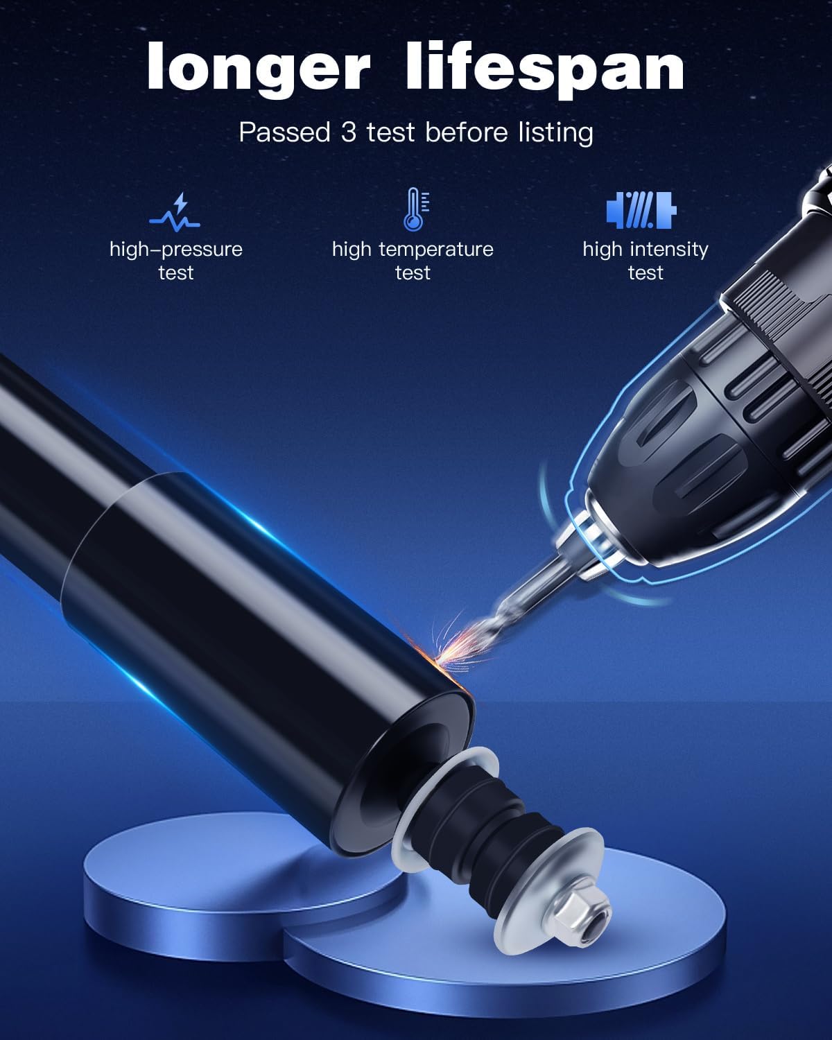 Shocks Frontier,ECCPP Front Rear Shocks Absorbers for Nissan Gas Struts Fits 2000 2001 2002 2003 2004 for Nissan Frontier,2000-2004 for Nissan Xterra Auto Shocks 344469 37245 344015 911172 (Set of 4)