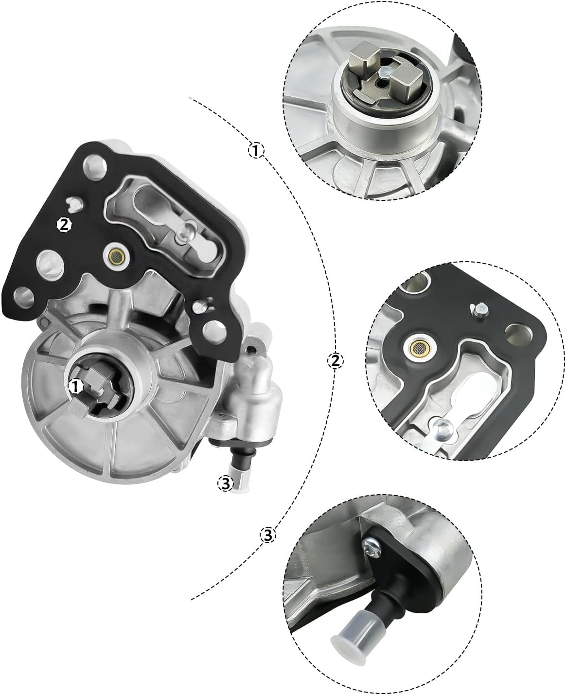 12684050 Brake Vacuum Pump for Engine 1.4L1.5L Fit for Chevy Cruze Malibu Spark Equinox GMC Terrain Buick Encore 2016 2017 2018 2019 Replacement 12662789 12673905 702551330 012660564 12660564 12678247