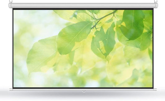 4:3/16:9 HD Portable Foldable Projection Screen with Auto-Lock for Home Theater School Office, Indoor Outdoor Retractable Manual Pull Down Projection Screen (100inch 4:3