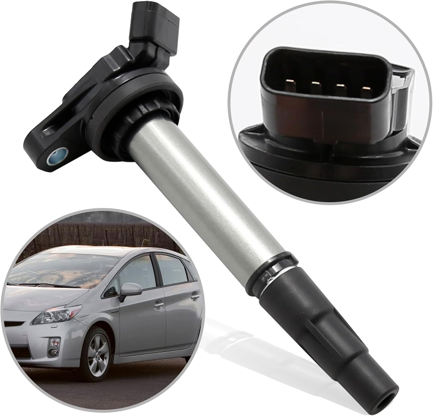 90919-02258 4Pcs Spark Plug Ignition Coil, Replacement for Toyota Corolla 1.8L L4 2009-2019 Corolla IM 1.8L L4 2017 Matrix 1.8L L4 2009-2014, Replaces UF-596 UF-619 C1714 90919-02252