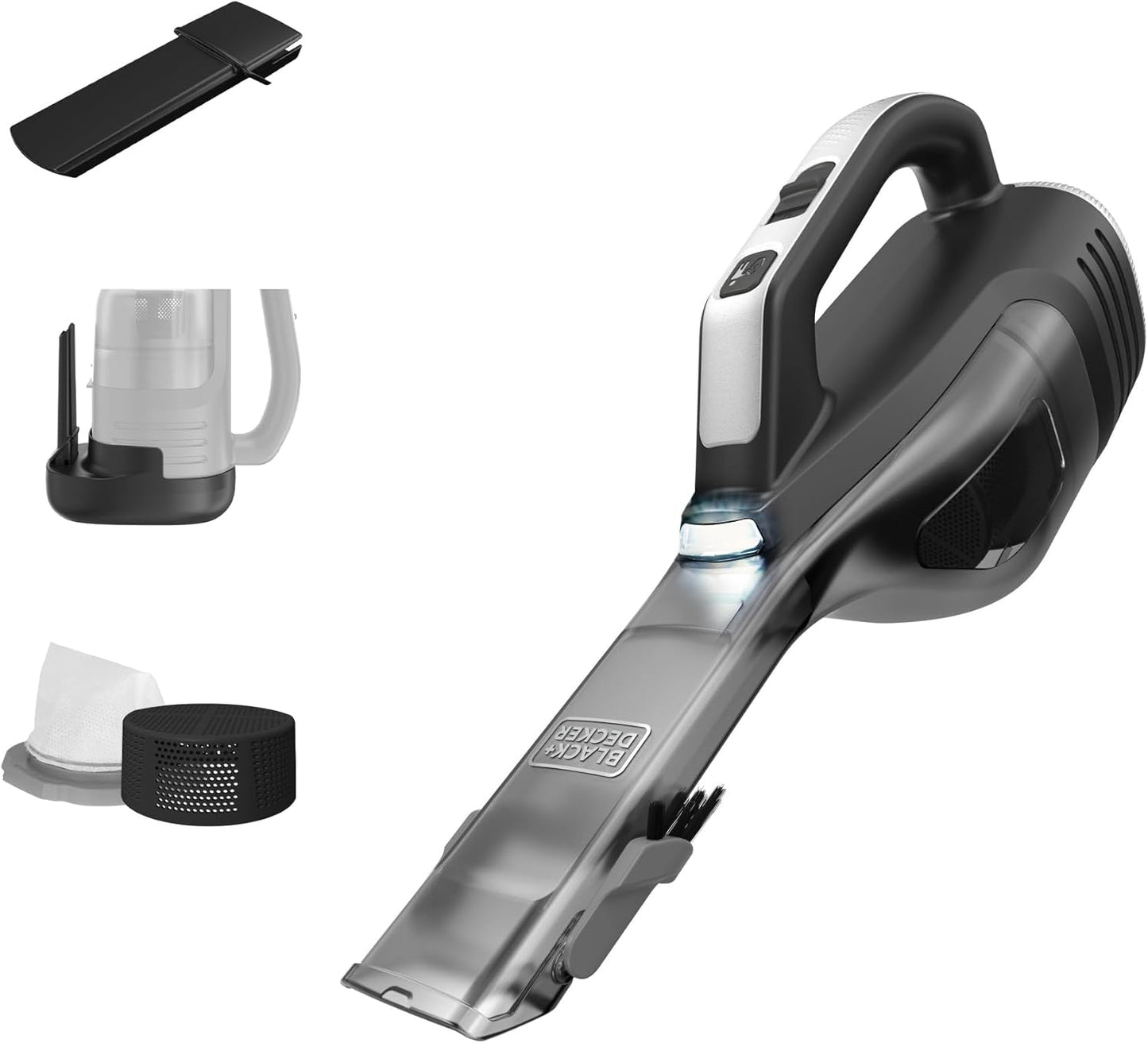 BLACK+DECKER dustbuster AdvancedClean Cordless Handheld Vacuum, Compact Home and Car Vacuum with Crevice Tool (CHV1410L)