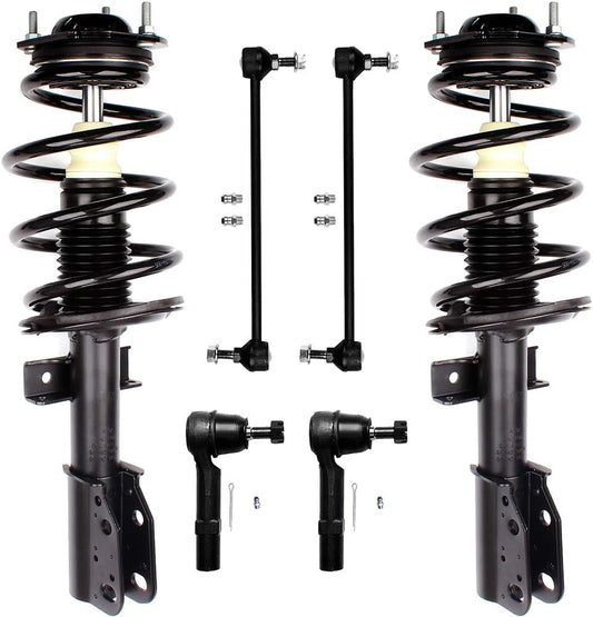 SCITOO Struts suspension kit For Chevrolet Traverse 15 16,For GMC Acadia 11 12 15 16,For Buick Enclave 12 13 Front Strut Spring Assembly Tie Rod End Stabilizer Bar Link 6Pcs,172518 ES800286 K750155