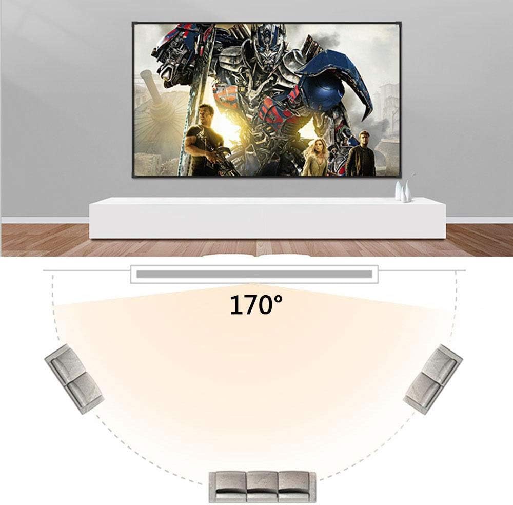 Thicken Projector Screen,120/150 inch 16:9,Foldable Portable White Projection Screen Polyester Outdoor Home Theater (Size : 120 inch)