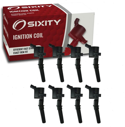 Sixity Auto 8 pc Ignition Coils compatible with Ford Excursion 5.4L V8 2000-2005