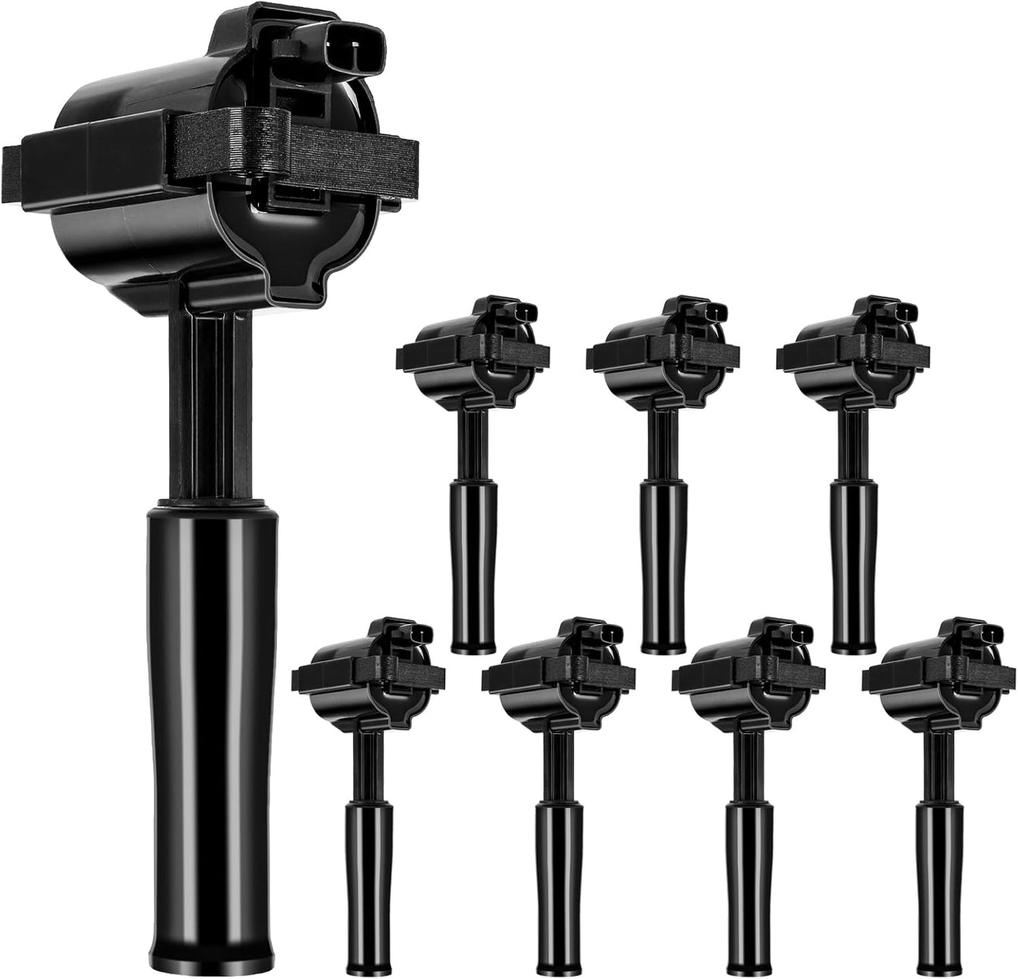 SCITOO ignition coils 4+Spark Plugs 4 4pcs Replacement for P-assat 1.8L 2001-2005,for J-etta 1.8L 2001 2002 2003 2004 2005,for A-udi A4 1.8L 2001-2007 Replace UF411 UF-437, UF-580, CO044