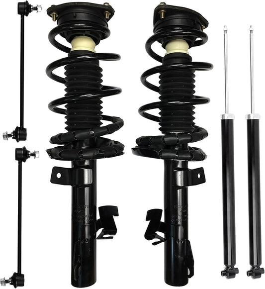 SCITOO Struts Shock suspension kit for 2004 2005 2006 2007 2008 2009 for Mazda 3,2006 2007 2008 2009 2010 for Mazda 5 Complete Struts Assembly shock absorber Stabilizer Bar Link Kit 6 Pcs
