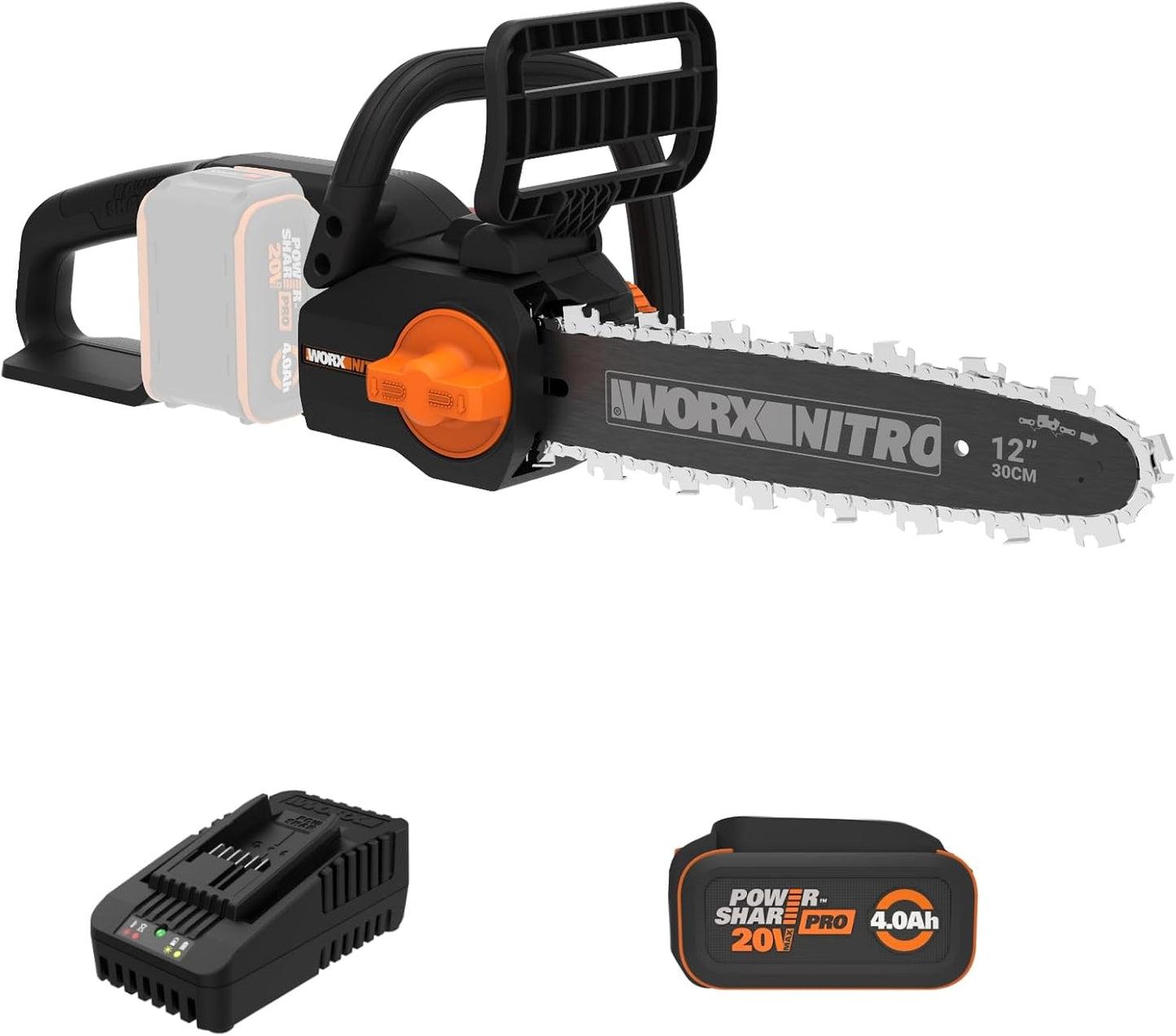 Worx WG322 20V Power Share 10" Cordless Chainsaw with Auto-Tension