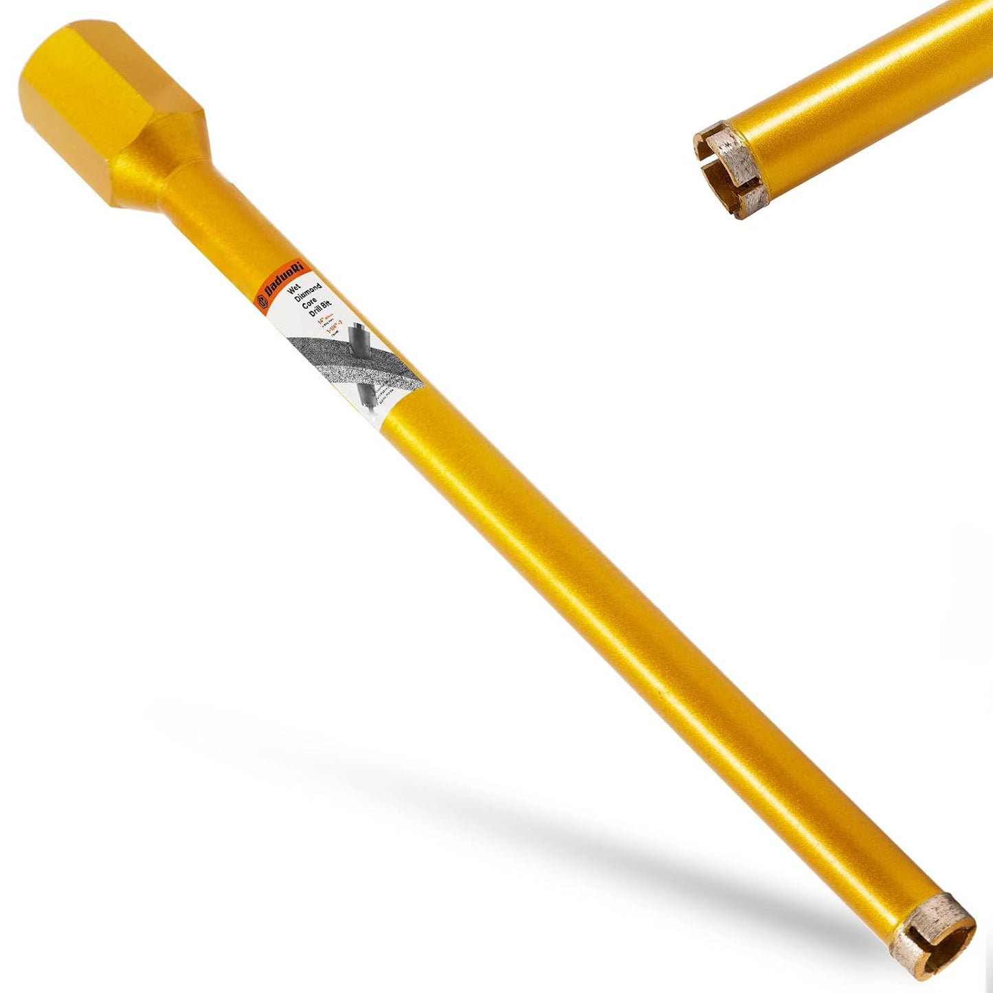 8 Inch Wet Core Drill Bit, 8" Core Bits for Concrete, 1-1/4"-7 Thread, 14" Drilling Depth Diamond Core Drill for Concrete with Rebar, Masonry, Brick Block,Cement, Stucco, Stone (203mm)