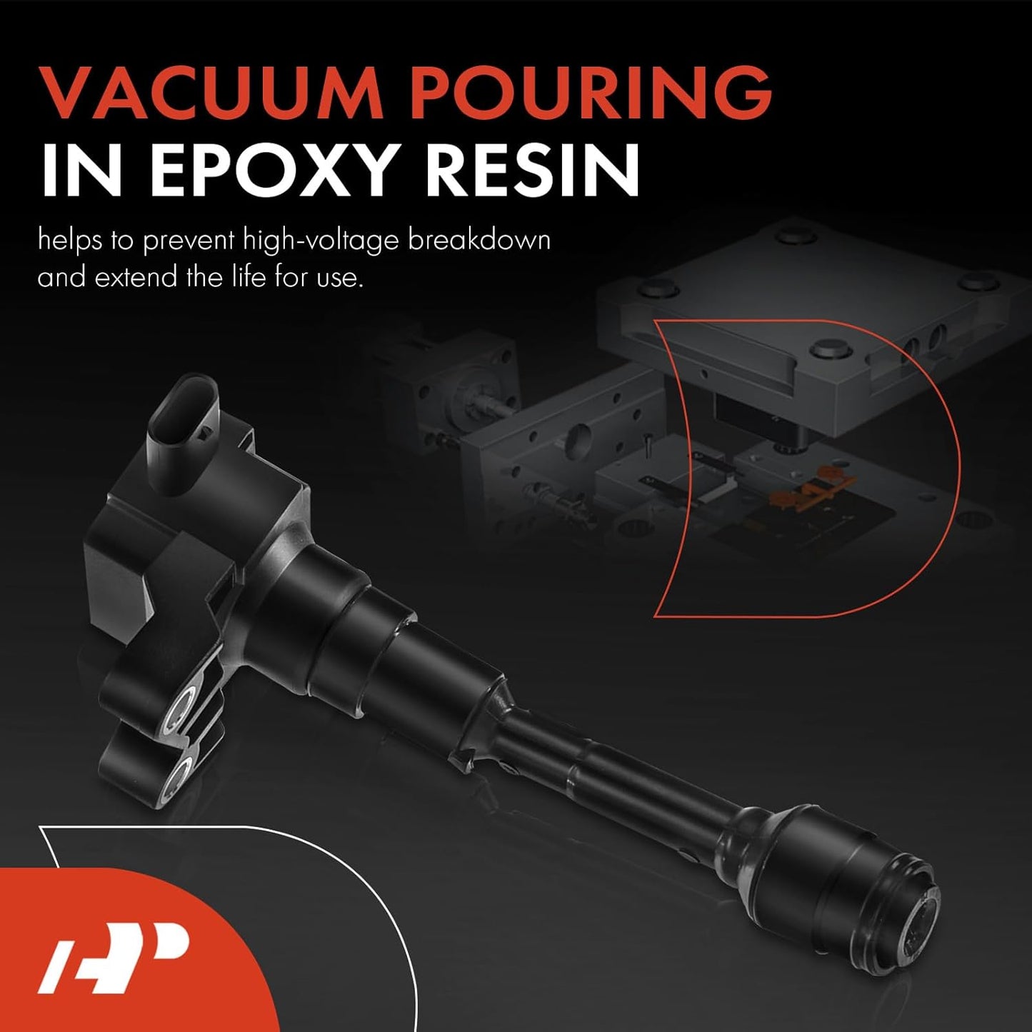 A-Premium Engine Ignition Coil Pack Compatible with Ford EcoSport 2018-2021, Fiesta 2014-2017, Focus 2015-2018, 1.0L 1.5L, 3-PC Set