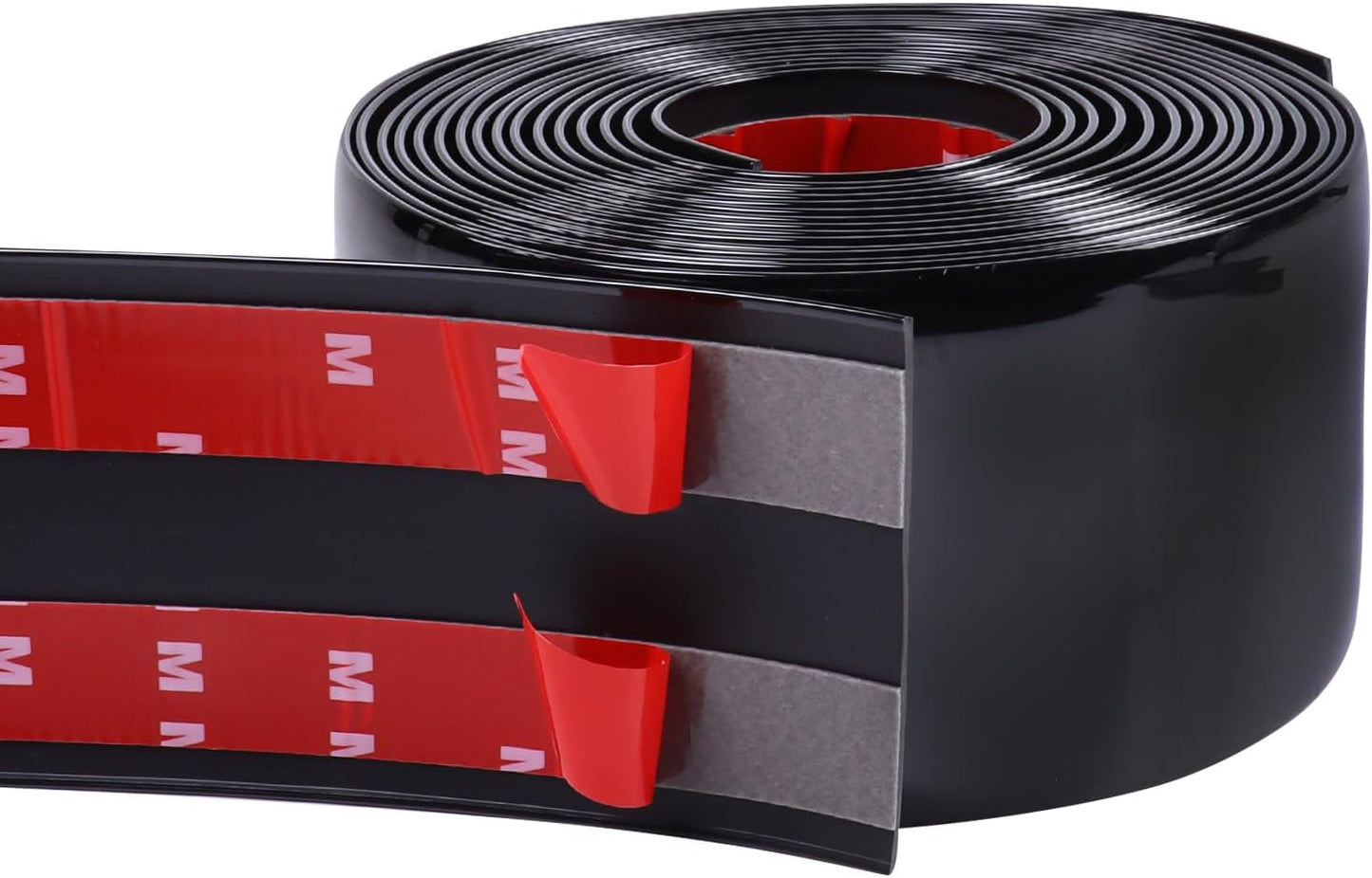 16FT Automotive Trim Molding Glossy Black 2"(50mm) Wide Car Side Moldings UV-Protected Scratch-Proof for All Vehicles Body Door Window Bumper Self Adhesive