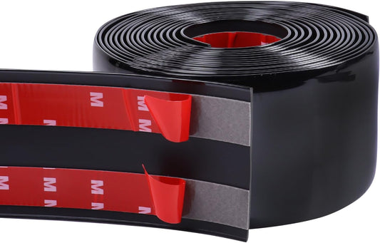 16FT Automotive Trim Molding Glossy Black 2"(50mm) Wide Car Side Moldings UV-Protected Scratch-Proof for All Vehicles Body Door Window Bumper Self Adhesive