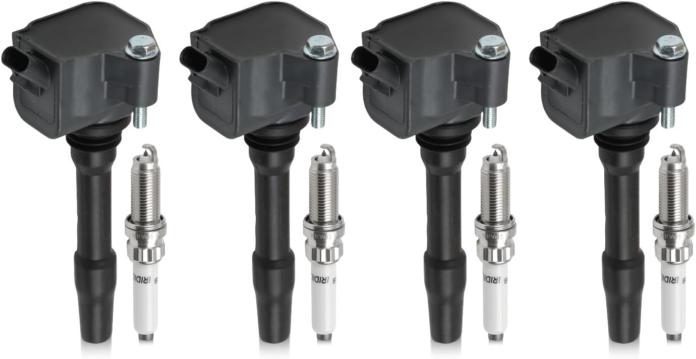 UF541 Ignition Coil Pack and Spark Plugs 90813 Replacement for 2006-2007 Mazda 5 Ignition Coil Set Of 4