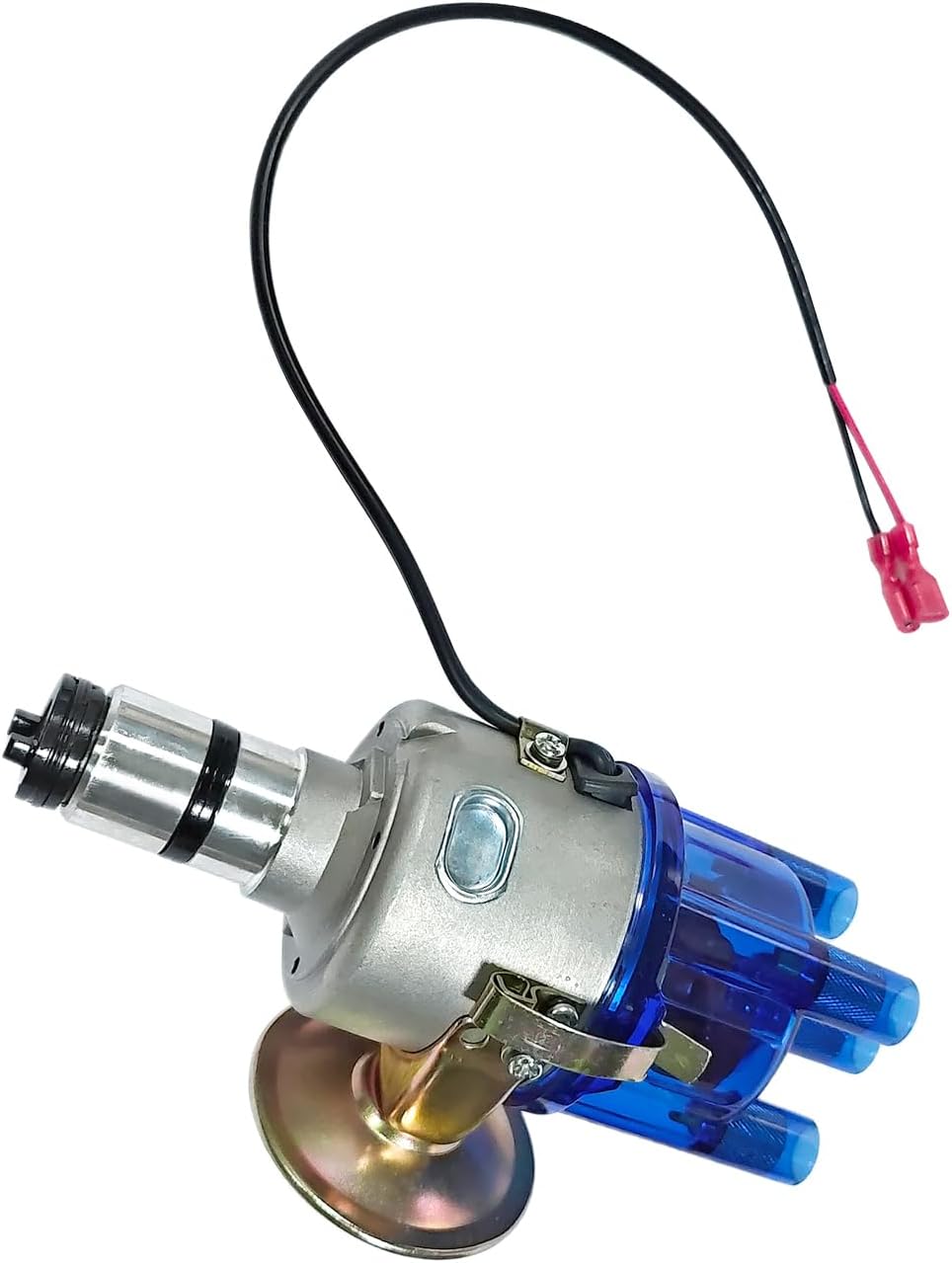 034 Vacuum Advance Electronic Distributor Fits for VW Bug Beetle Campmobile Fastback Karmann Ghia Squareback Transporter 1954-1979,Replace 0231170034 0231170034EL (Blue Plastic Cap)