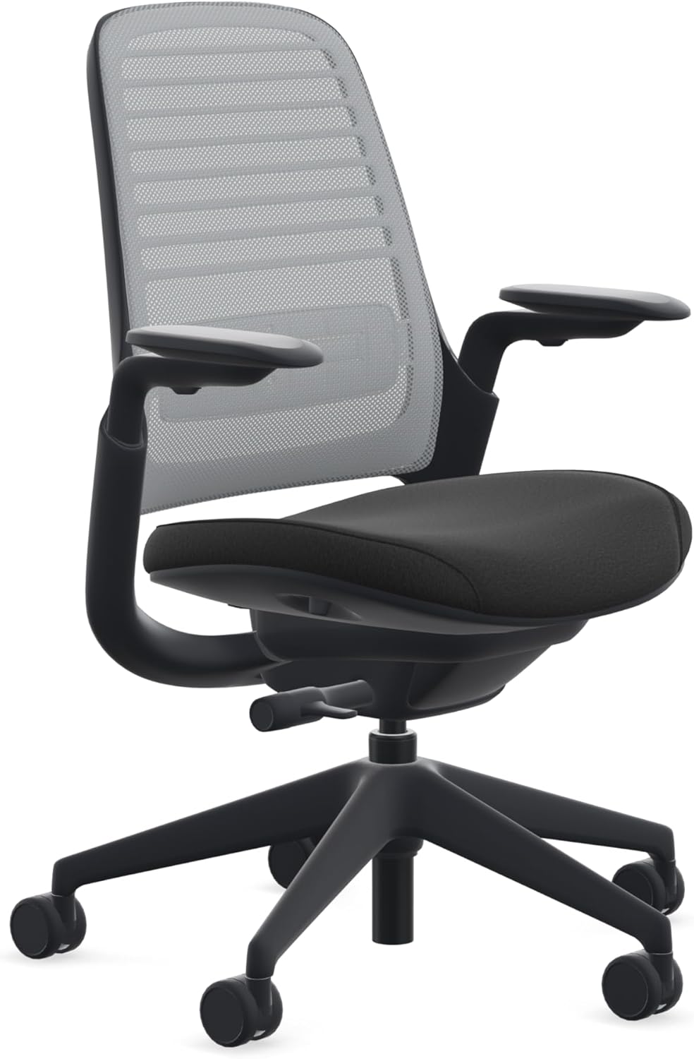 Steelcase Series 1 Office Chair - Ergonomic Work Chair with Wheels for Carpet - Helps Support Productivity - Weight-Activated Controls, Back Supports & Arm Support - Easy Assembly - Graphite