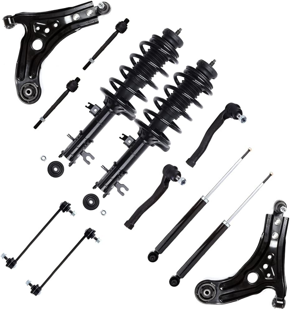 SCITOO Struts Shock suspension kit for Chevrolet Aveo 2004-2011,for Chevrolet Aveo5 2006-2009,for Pontiac G3 2009,for Pontiac Wave 2005-2008,Complete Struts Assembly kit 12 Pcs