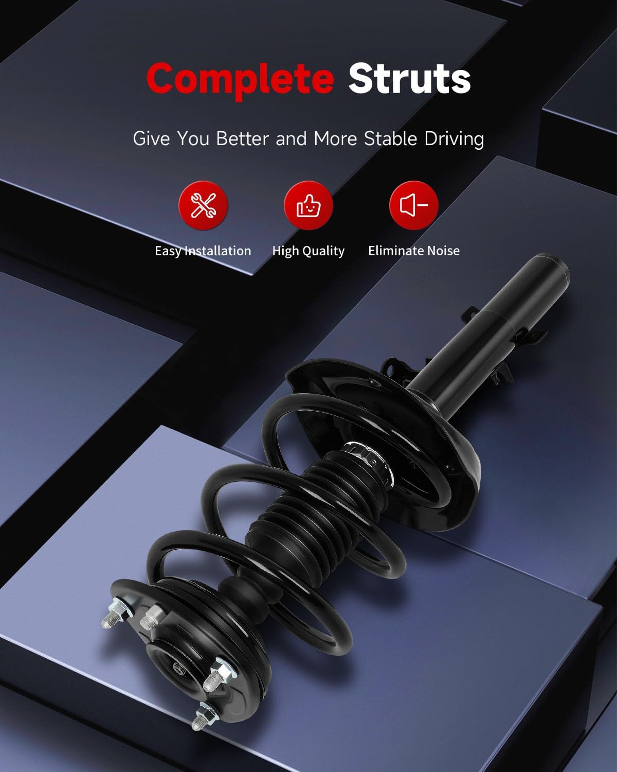 cciyu Front Complete Struts shock and Struts Fits for 2013 2014 2015 2016 2017 for Honda for Accord 272971 272970 Quick Struts Assembly -2PCS