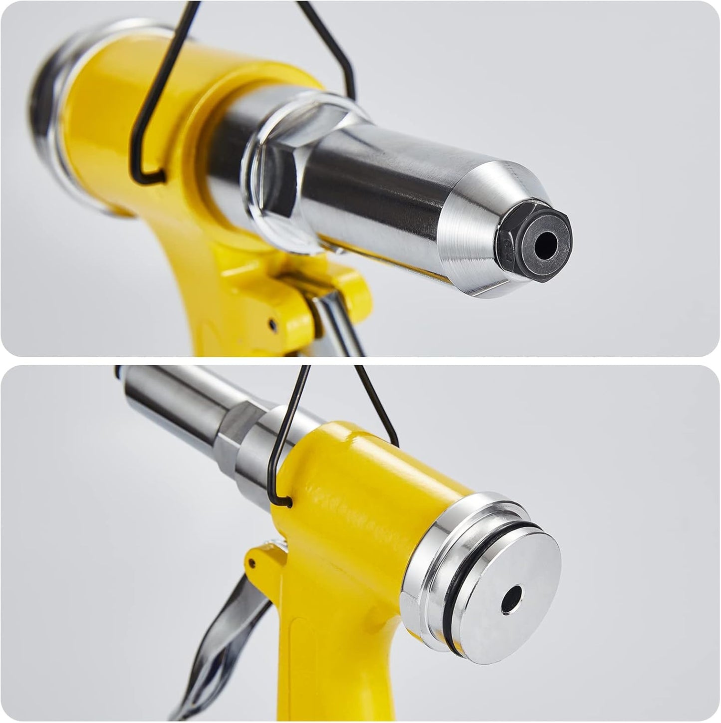 RZX Pneumatic Tool Air Riveter - 3/32", 1/8", 5/32", 3/16" and 1/4" Capacity with 50pcs Open End Blind Rivet (1)