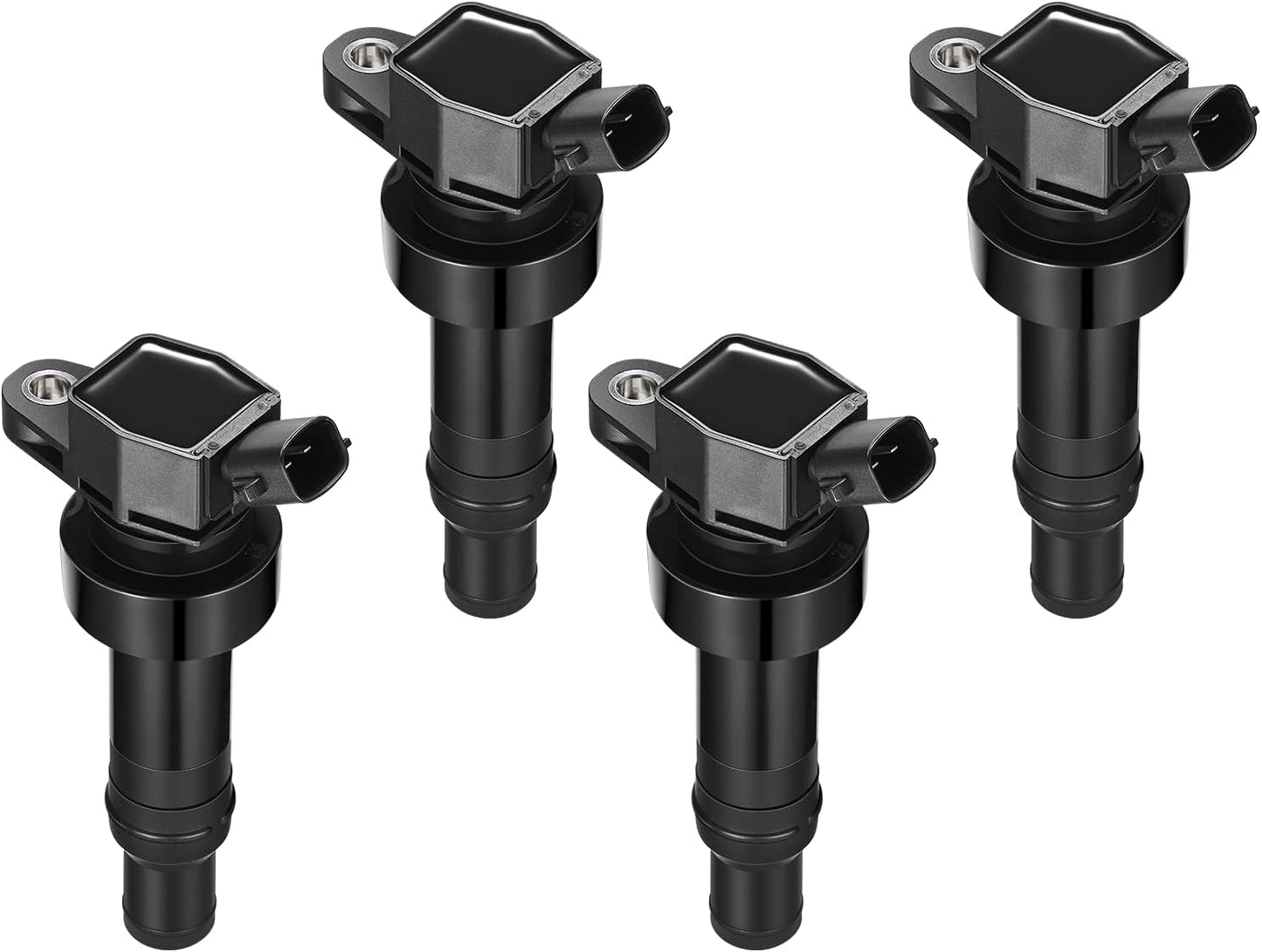 BDFHYK Coil Pack UF652 and Iridium Spark Plugs 93815 Compatible with Hyundai Accent Veloster Kia Rio Soul 1.6L 2.0L L4, Sets of 4