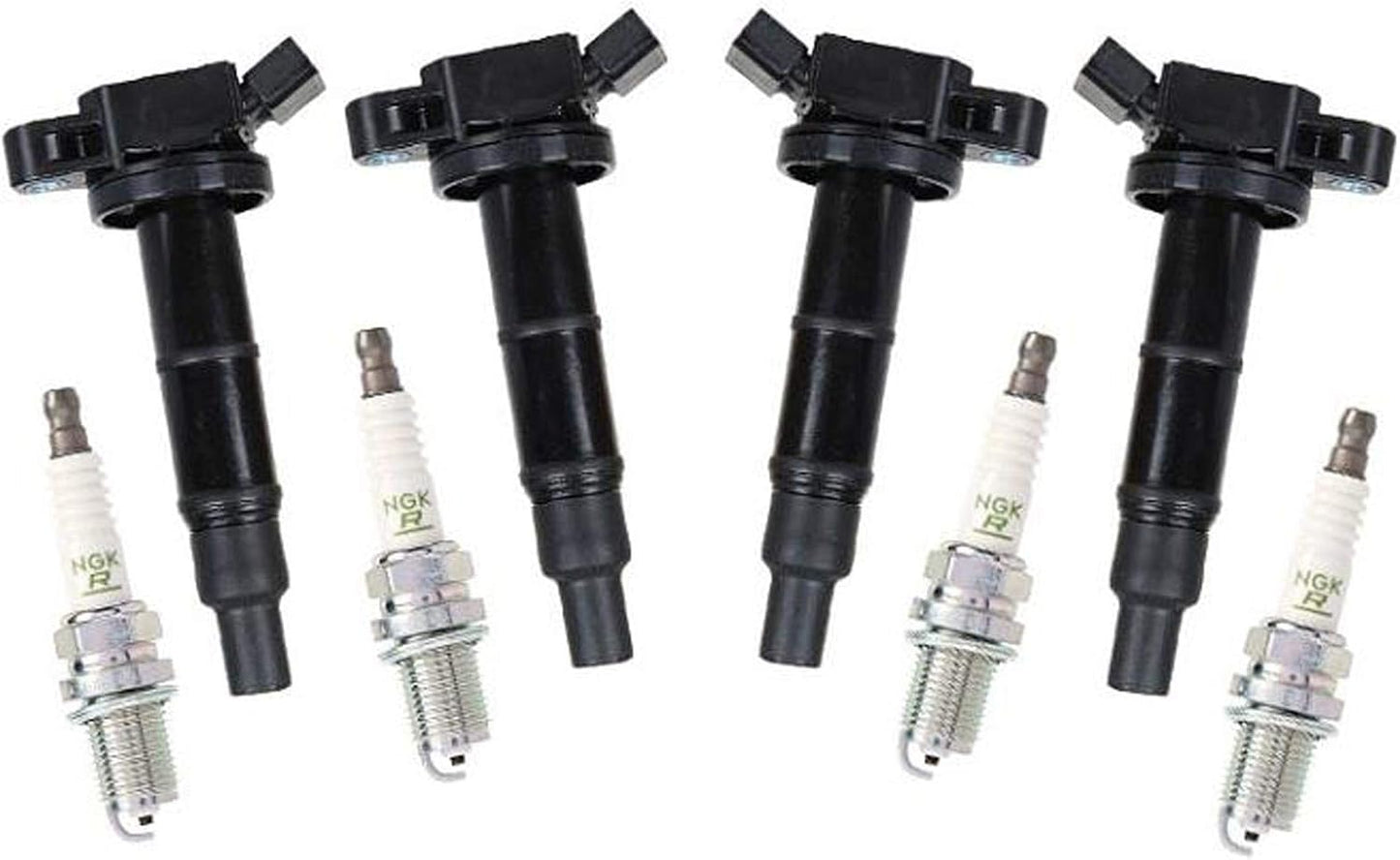 4 Ignition Coils & 4 Spark Plugs Replacement Parts For Toyota Rav4 2.4L 2001-2008