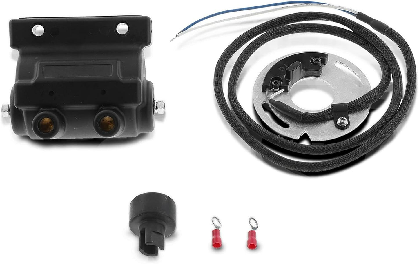 A-Premium Ignition Coil Kit Dual Fire DSK6-1 Compatible with Harley-Davidson Sportster 883 1987-2003, with Coil