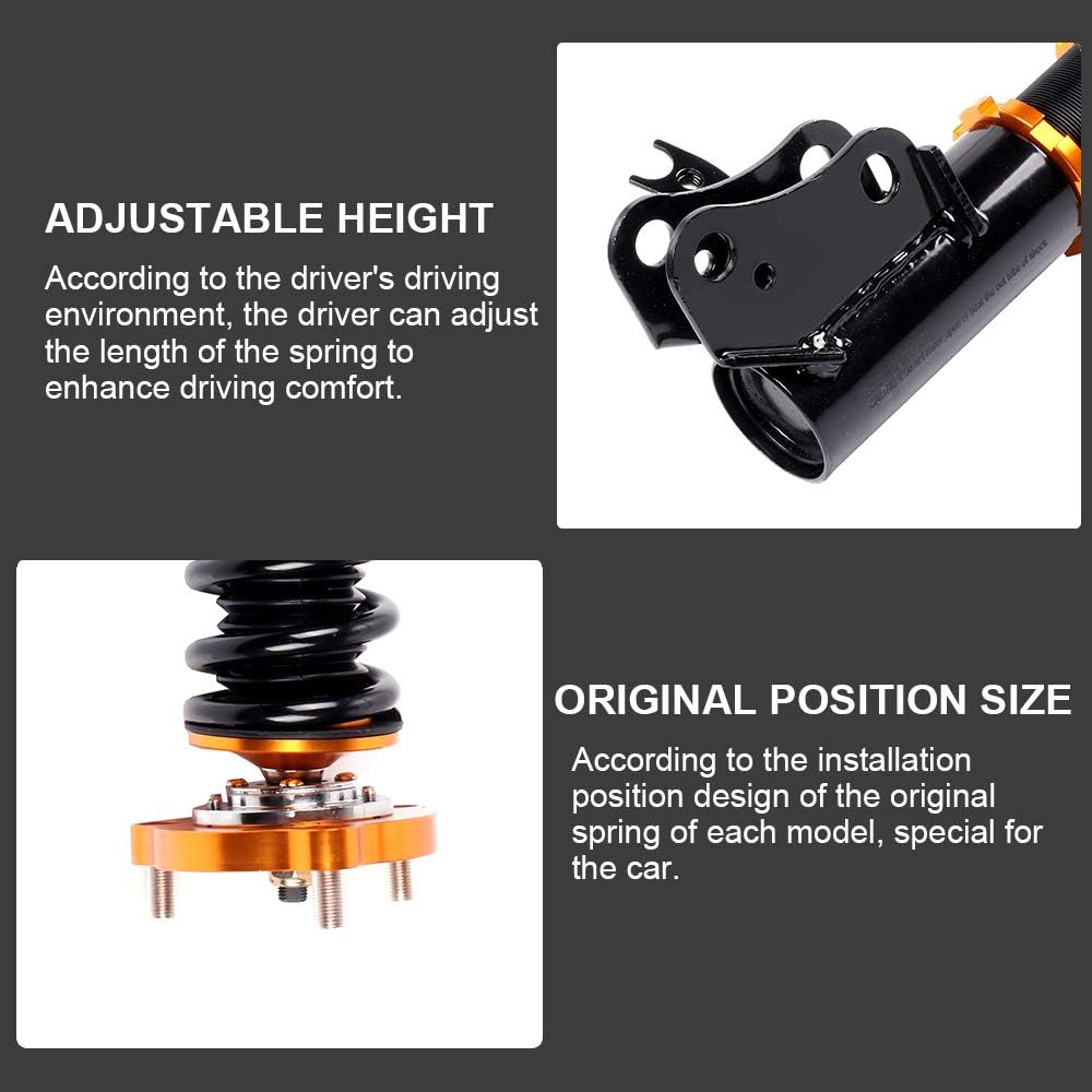 Coilover Struts Spring Shocks Assembly Adjustable Strut Shock Suspension Full Set Kits ECCPP Replacement fit for 2006-2011 Honda