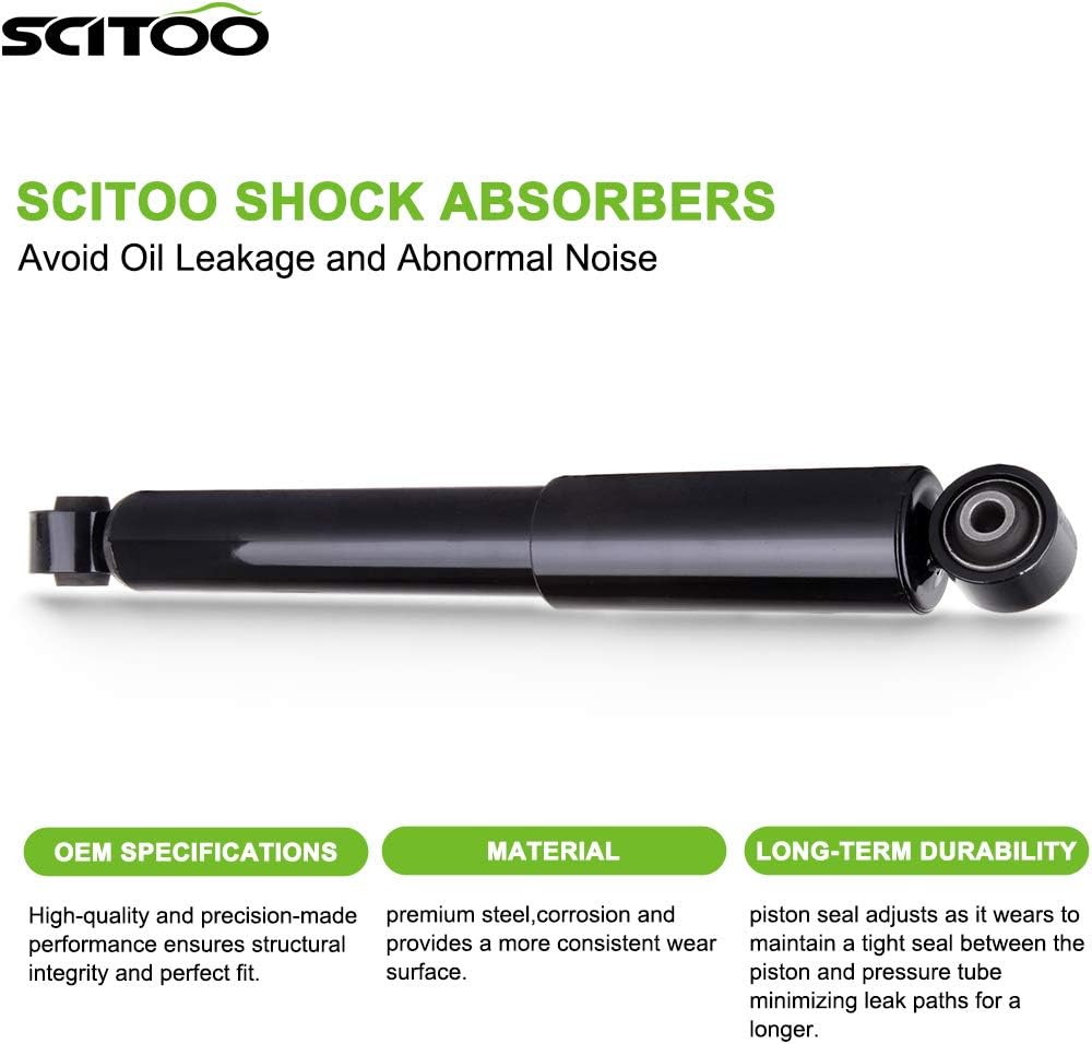 SCITOO Shocks, Front Rear Pair Gas Struts Shocks Absorber fit for Honda Odyssey 1999 2000 2001 2002 2003 2004 334318 71598 334317 71597 344353 37246,Set of 4