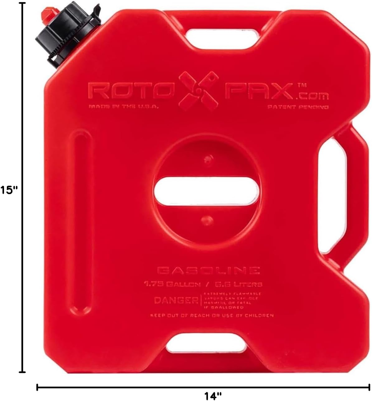 ROTOPAX Red 1.75 Gallon Gasoline Pack 15? x 14? x 4? RX-1.75G- CAL