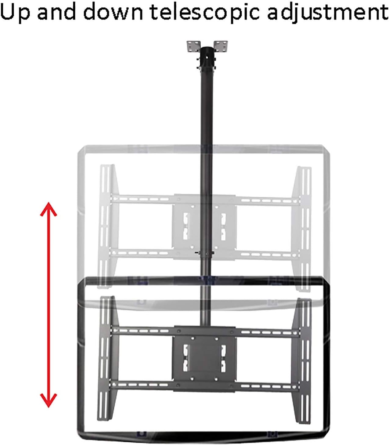 Universal TV Stand Ceiling Mount Tv Bracket, Hanging Full Motion TV Mount for 43-80 Inch TVs, Adjustable Height Telescoping Tilt and Swivel (Size : 3.6m)