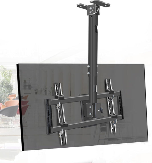 Ceiling LCD TV Mount - Adjustable Ceiling TV Mount Bracket, Tilt and Rotatable TV Stand, Fits 39-85inch TVs, Max VESA 600x400mm, with Loading 176 Lbs
