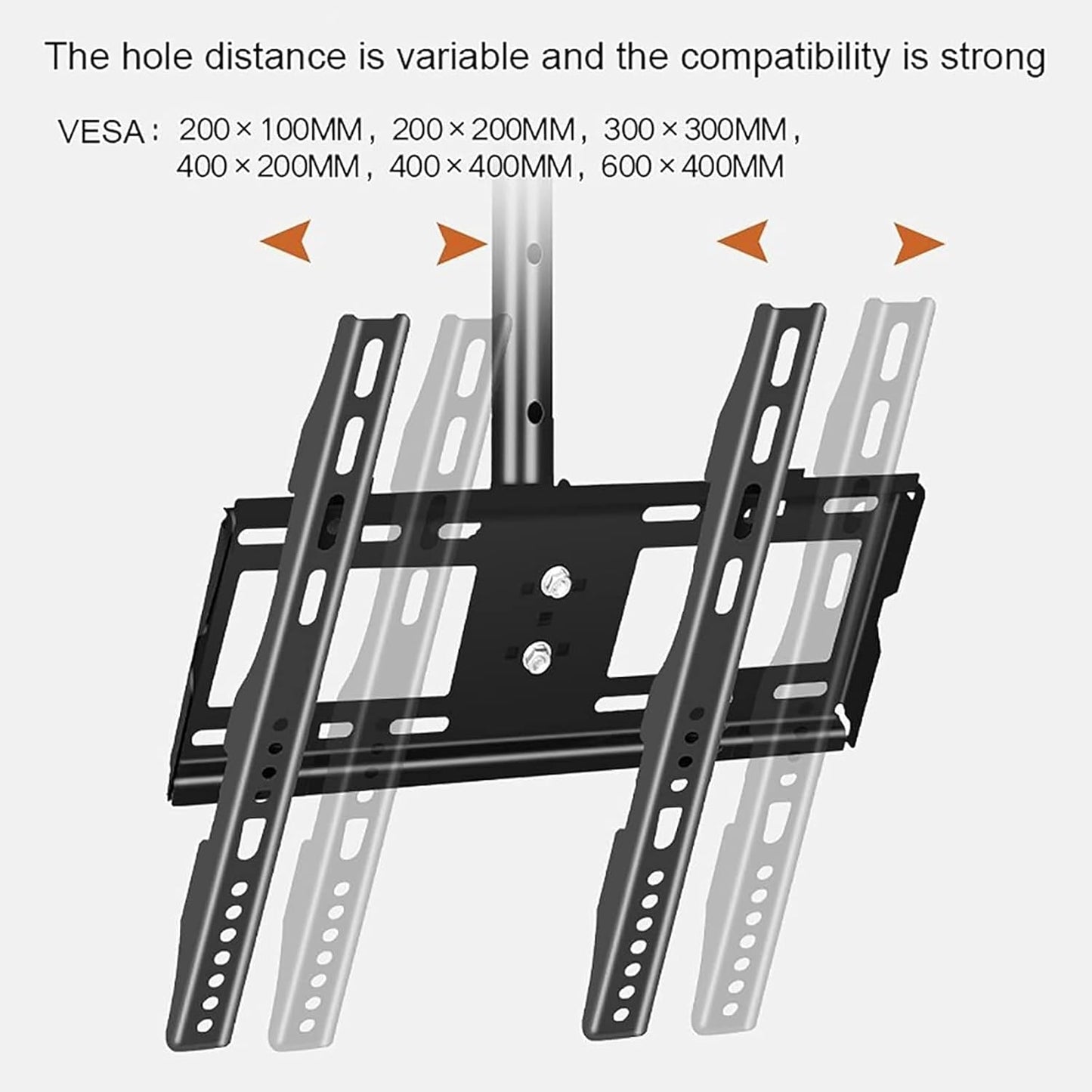 Ceiling TV Mount Stand - Full Motion 360° Rotating Tilt TV Wall Mount for 42-75 Inch LCD/Flat Screen TVs Max VESA 600x400mm Easy Installation Durable and Adjustable