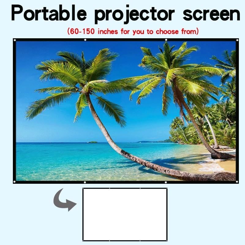 ZHCHAO Outdoor Movie Screen 16:9 Old-fashioned Projection Folding Soft Polyester Shadow Puppet Dance Screen(100 inch)
