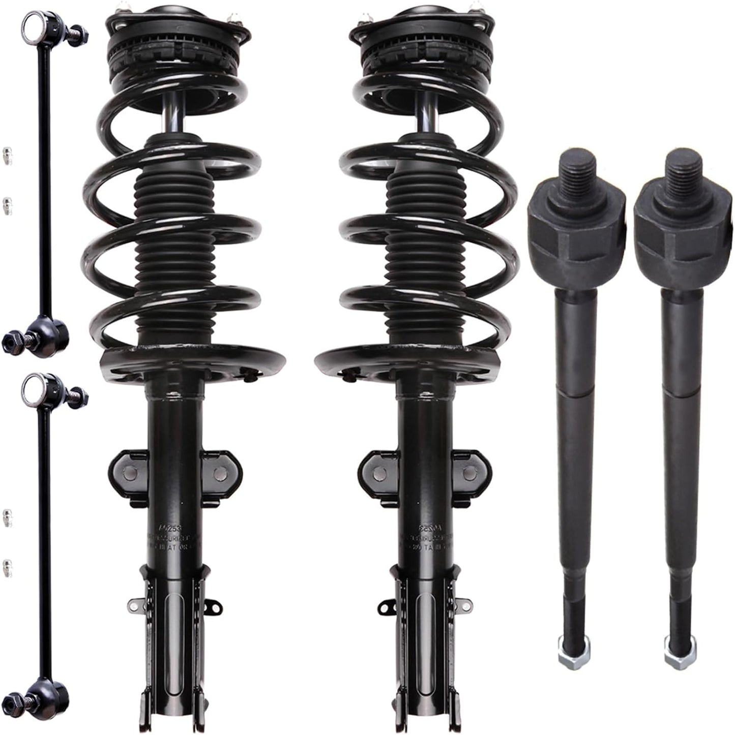 SCITOO Struts Shock suspension kit for 2008-2016 for Chrysler Town & Country 2008-2018 for Dodge Grand Caravan Front Complete Struts Assembly Stabilizer Bar Link Tie Rod End 6 Pcs,171128L 171128R