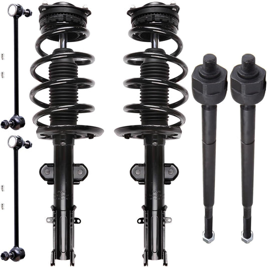 SCITOO Struts Shock suspension kit for 2008-2016 for Chrysler Town & Country 2008-2018 for Dodge Grand Caravan Front Complete Struts Assembly Stabilizer Bar Link Tie Rod End 6 Pcs,171128L 171128R