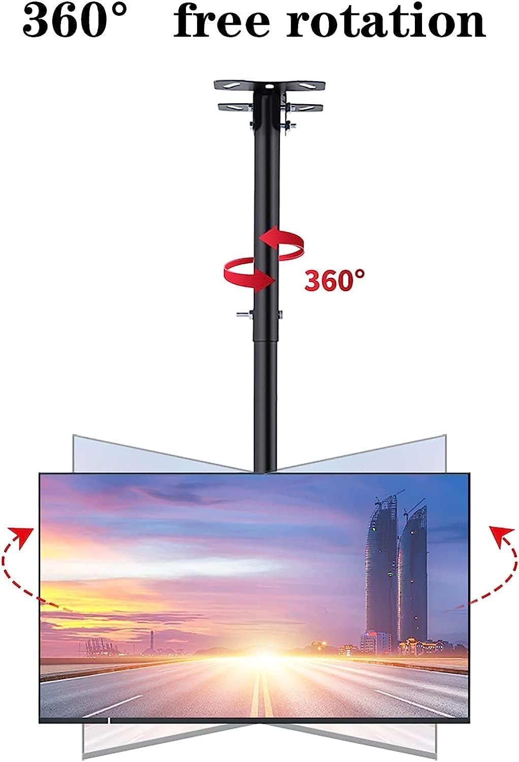 Ceiling TV Mount Bracket for 14 32 Inch Flat and Curved TVs Height Adjustable Hanging TV Mount Stand Holds Up to 40kg