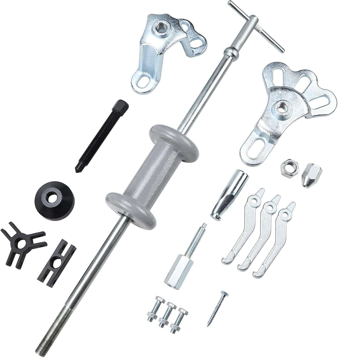 8MILELAKE 9 Way Slide Hammer Puller Axle Front Rear Wheel Bearing Dent Hub Gear Puller Remover Set