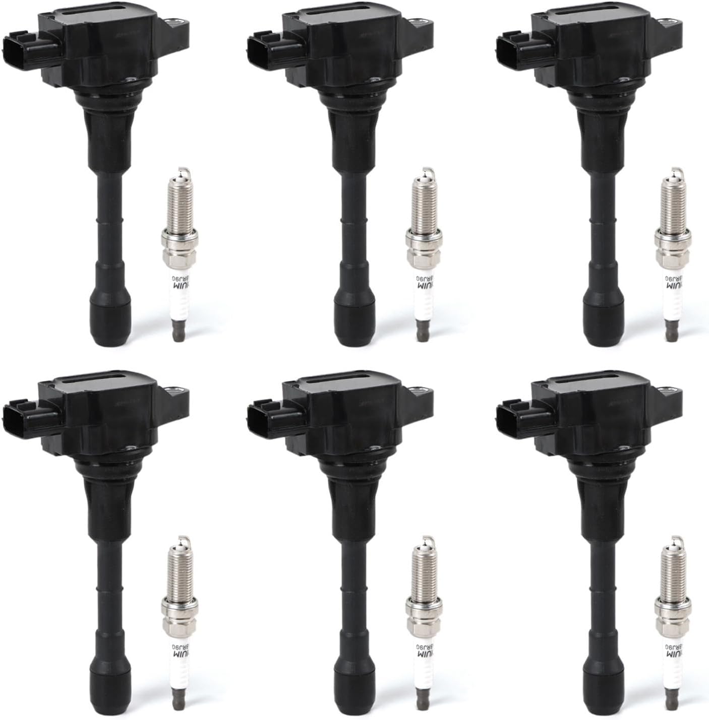 UF228 Ignition Coils & Iridium Spark Plugs & Spark Plug Wires Compatible with Lexus IS300 GS300 Toyota Supra L6 3.0 1998 2001 2002 2003 2004 2005